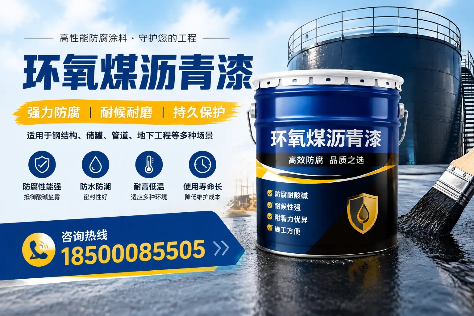 环氧煤沥青漆在工业中的应用，白银企业的选择